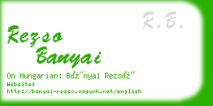 rezso banyai business card